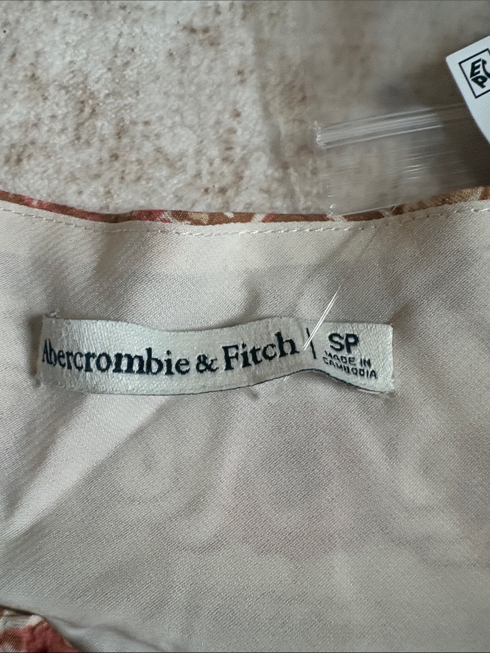 Abercrombie & Fitch Strapless Maxi Dress in Rust & Light Blue - Picture 4 of 5